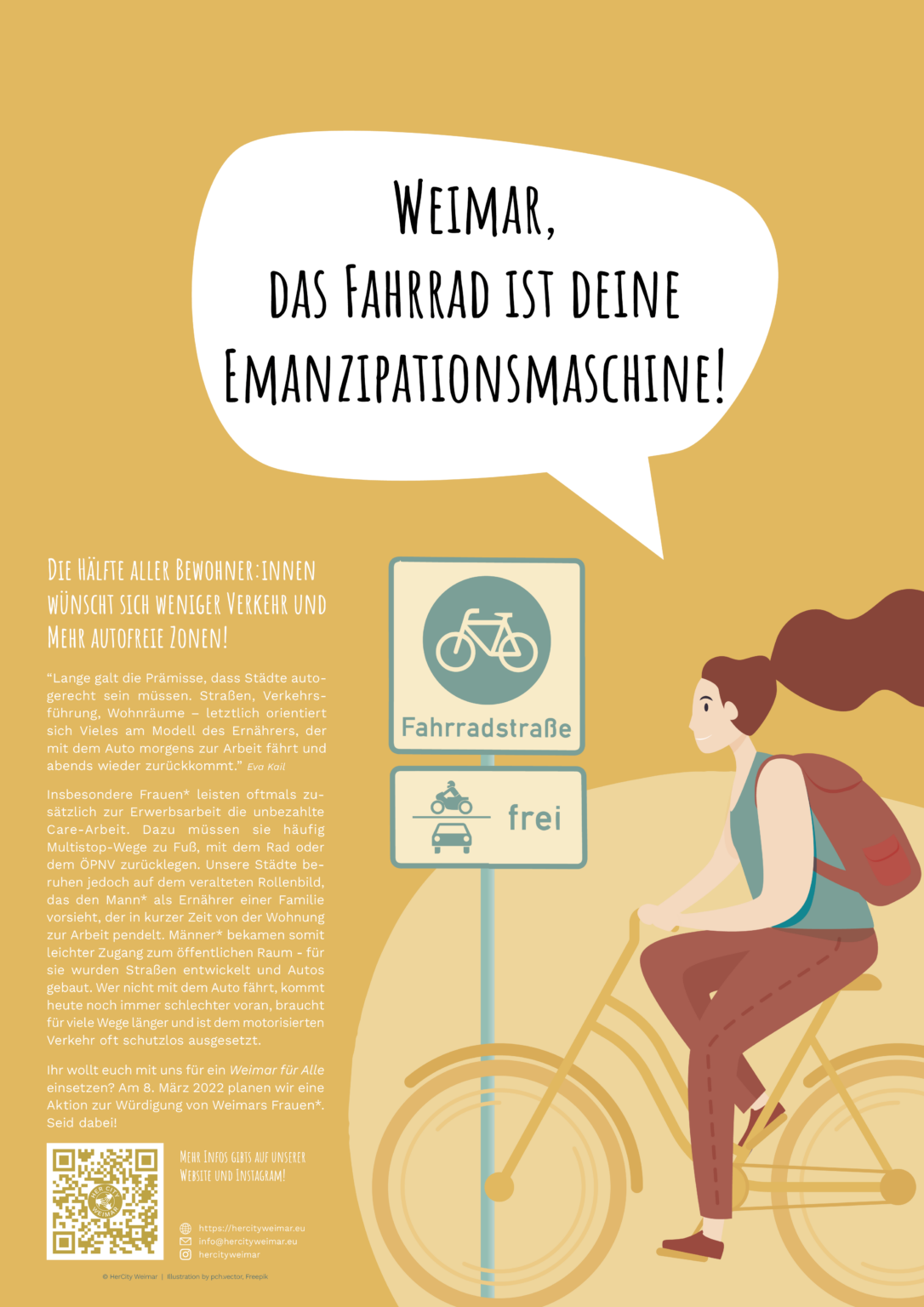 HerCity Weimar_Plakat_Mobilität und Barrierefreiheit_A3